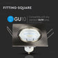SKU 3591 VT-779-SN-SQ V-TAC Portafaretto LED da Incasso Quadrato GU10 e GU5.3 (MR16) Colore Nichel Satinato Orientabile