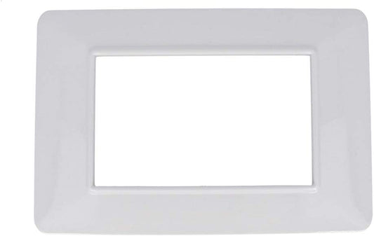 SANDASDON Placca Colore Bianco Compatibile Vimar Plana (3M Da 3 Posti SD78003)