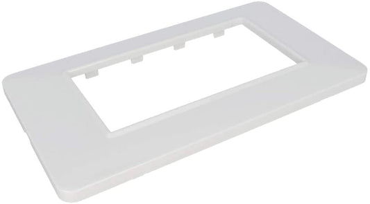 SANDASDON Placca Colore Bianco Compatibile Vimar Plana (4M Da 4 Posti SD78004)