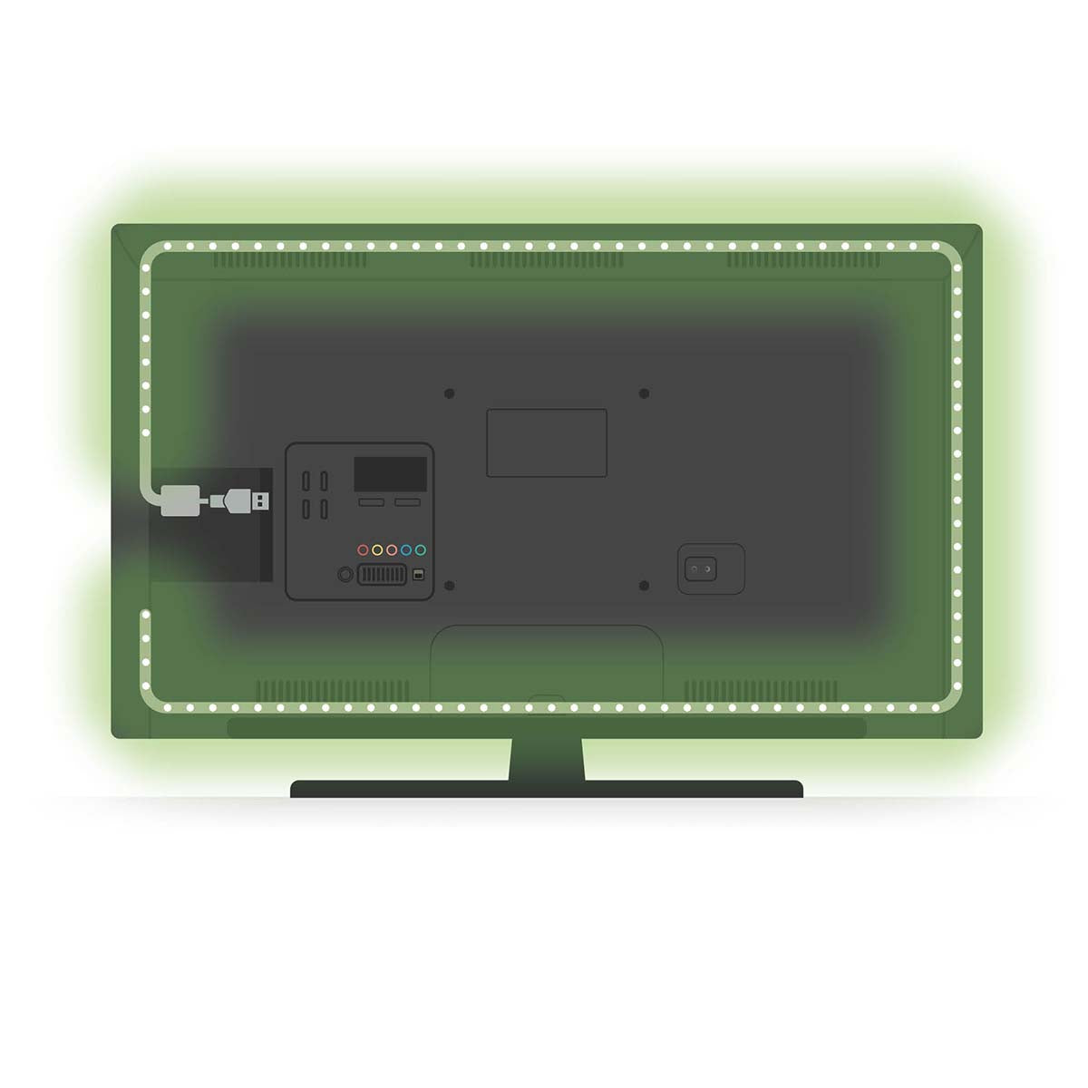 Nedis SmartLife - Striscia LED Full Color - Bluetooth - RGB/Bianco Caldo - 2 m - IP20 - Fissaggio semplice -
