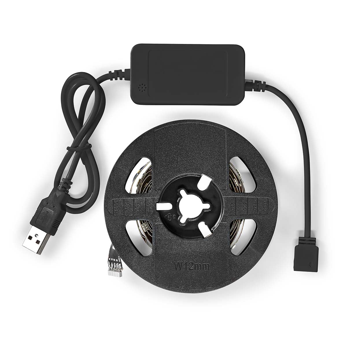 Nedis SmartLife - Striscia LED Full Color - Bluetooth - RGB/Bianco Caldo - 2 m - IP20 - Fissaggio semplice -