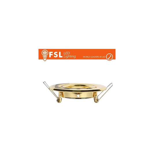 FLFSS608K FSL Portafaretto Orientabile Color Oro 90*25/Φ70 - GU10 MR16
