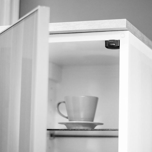 INTERRUTTORE PULSANTE LUCE ARMADIO ANTA PORTA COLORE BIANCO NERO