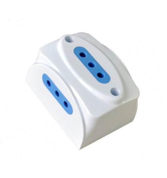 Presa tripla 10A 2P+T da muro bianco SALVASPAZIO IUPS-PCP-3I10A