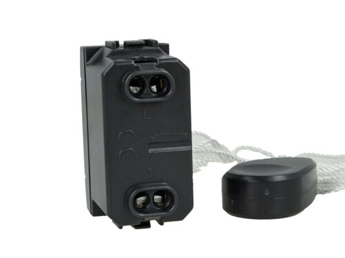 Pulsante NO a tirante Nero Compatibile Bticino Living international