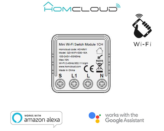 Moduli Smart Wi-Fi + Ble - Modulo Interruttore Mini 1CH Wi-Fi da incasso