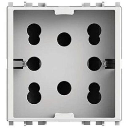 Presa polivalente 4Box Side bianca compatibile Vimar Plana 2 moduli