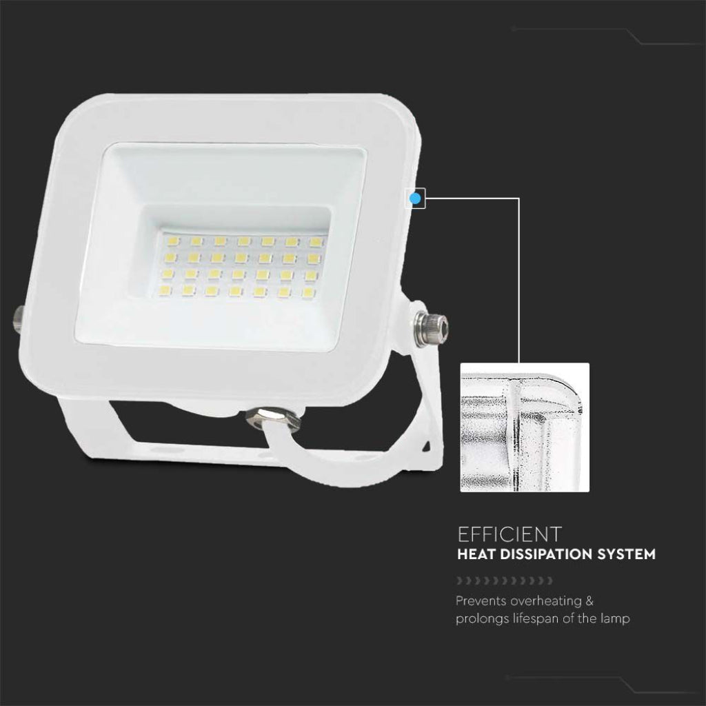 V-TAC PRO Faro LED SMD Chip Samsung 30W Colore Bianco 4000K IP65 sku 10024