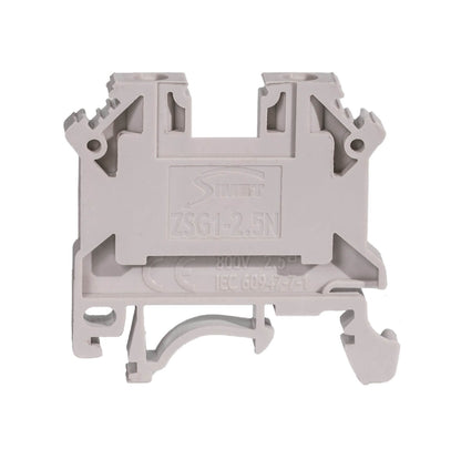 Elmark Morsetto Passante a Vite da 2.5,mm per Barra DIN - Grigio (fase) - Senza Alogeni (HF) (Copia)