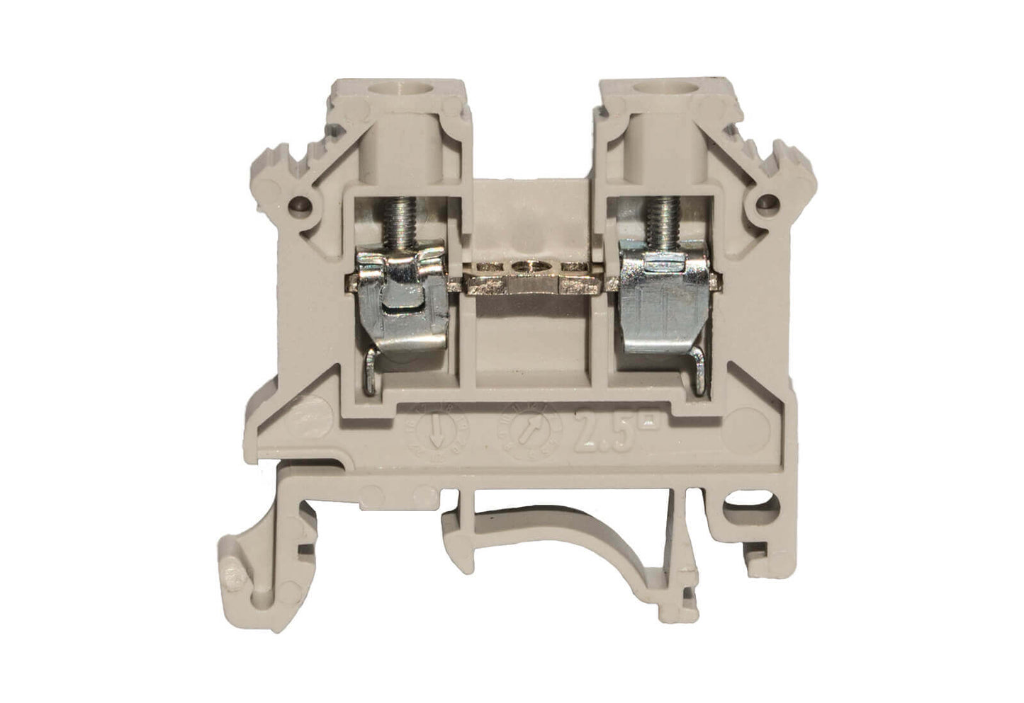 Elmark Morsetto Passante a Vite da 2.5,mm per Barra DIN - Grigio (fase) - Senza Alogeni (HF) (Copia)