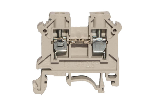 Elmark Morsetto Passante a Vite da 2.5,mm per Barra DIN - Grigio (fase) - Senza Alogeni (HF) (Copia)