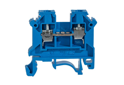 ElmarkMorsetto Passante a Vite da 2.5\,mm per Barra DIN - Blu (Neutro) - Senza Alogeni (HF)