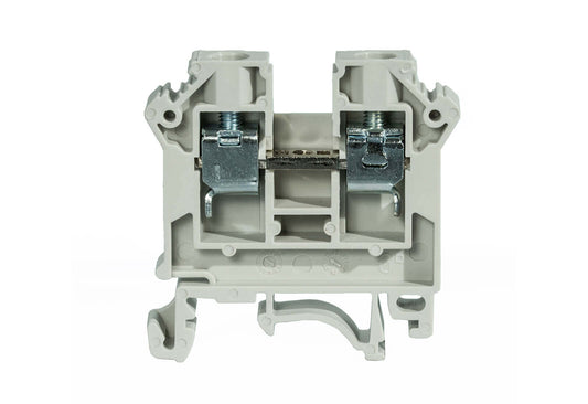 Morsetto a Vite da Guida DIN 6mm² - Grigio (Standard/Fase) - (Simet / Elmark)