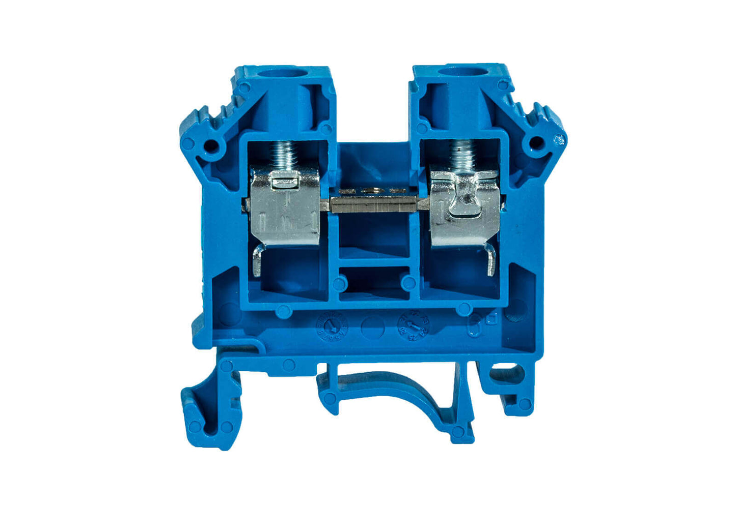 Morsetto a Vite da Guida DIN 6mm² - Blu (Neutro) - (Simet / Elmark)