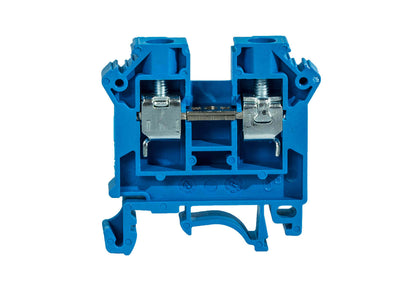 Morsetto a Vite da Guida DIN 6mm² - Blu (Neutro) - (Simet / Elmark)