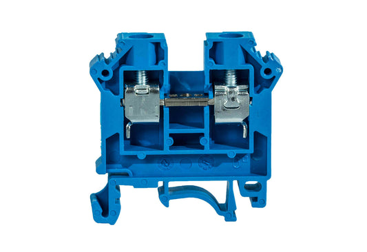 Morsetto a Vite da Guida DIN 6mm² - Blu (Neutro) - (Simet / Elmark)