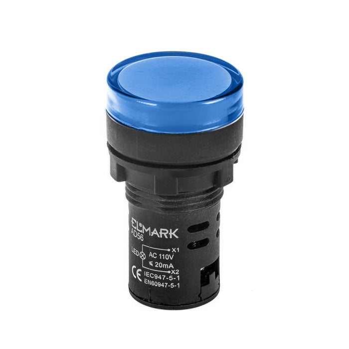 Lampada di Segnalazione LED 22mm 230V AC – Indicatore Serie Elmark AD56D