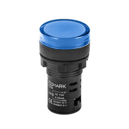 Lampada di Segnalazione LED 22mm 230V AC – Indicatore Serie Elmark AD56D