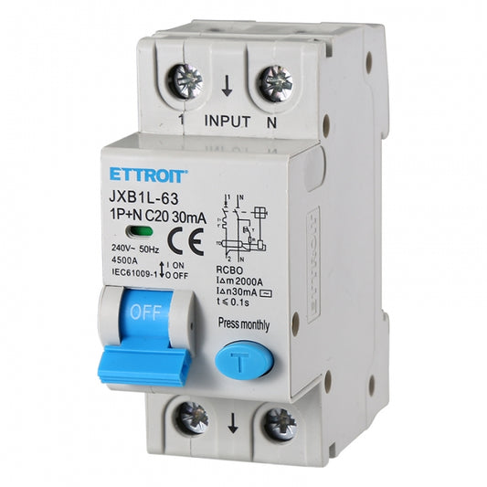 ETTROIT MAGNETOTERMICO DIFFERENZIALE 1P+N 20A 30MA 220V-6KA | JX272061 |8053782740512