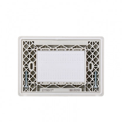 SUPPORTO ESTERNO IP55 3 POSTI BIANCO COMPATIBILE VIMAR PLANA | ettroit | ev2703