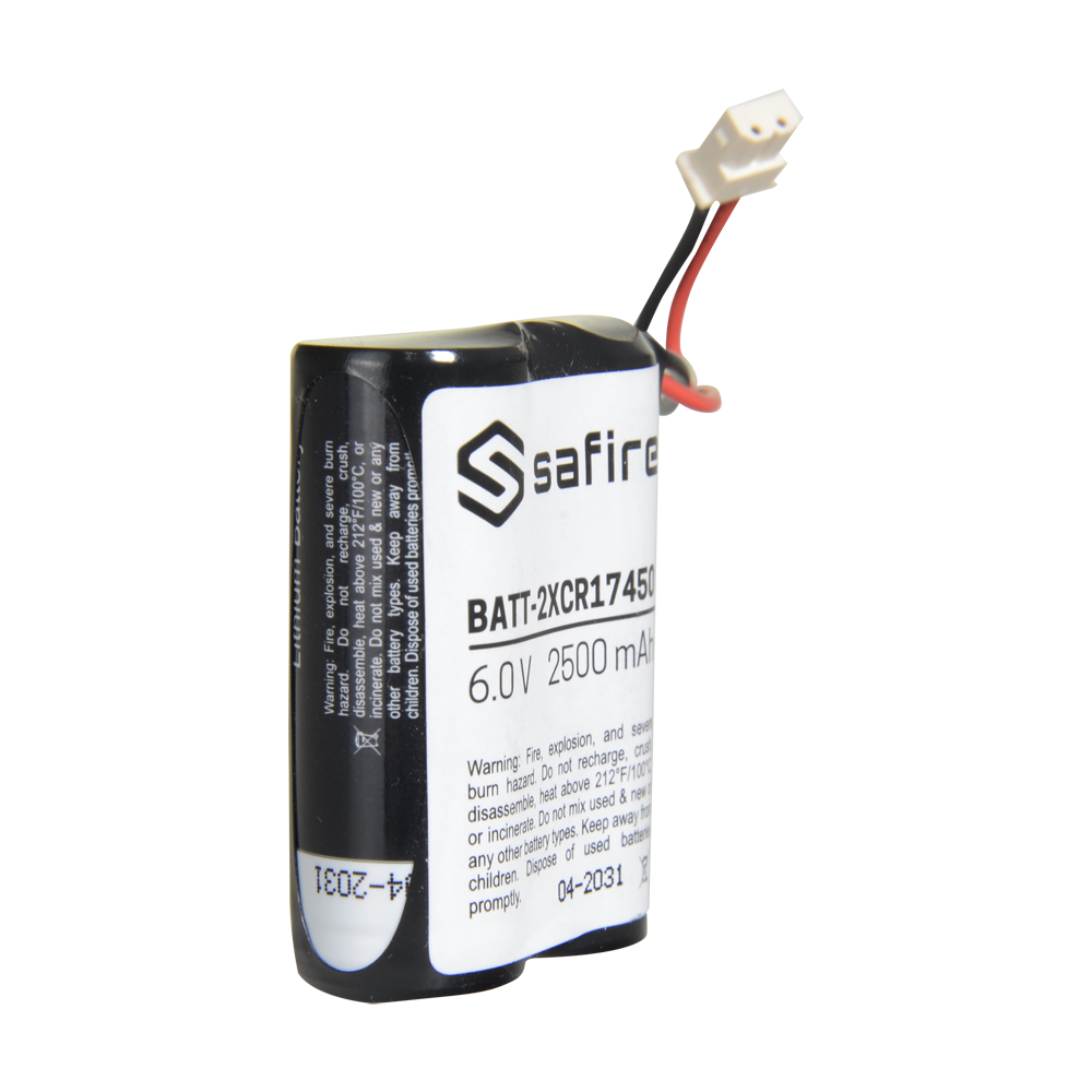 Batteria 2CR17450  6V Molex 2500mAh sostituzione VISONIC (2CR17450) | safire