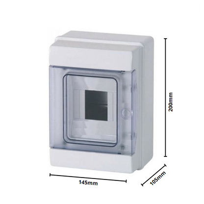Centralino Stagno IP65 4 Moduli DIN (Montaggio a Parete) - Made in Italy