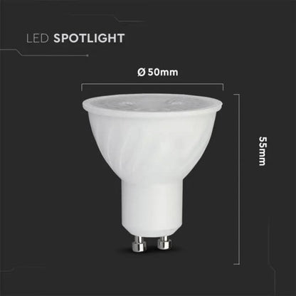 SKU 21189 VT-227 V-TAC PRO Faretto LED Chip Samsung GU10 6W 38° 3000K LAMPADINA LED