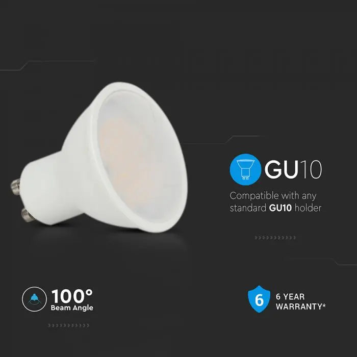 Faretto LED V-TAC PRO GU10 4.5W Chip CREE - 100° (3000K / 4000K / 6500K)