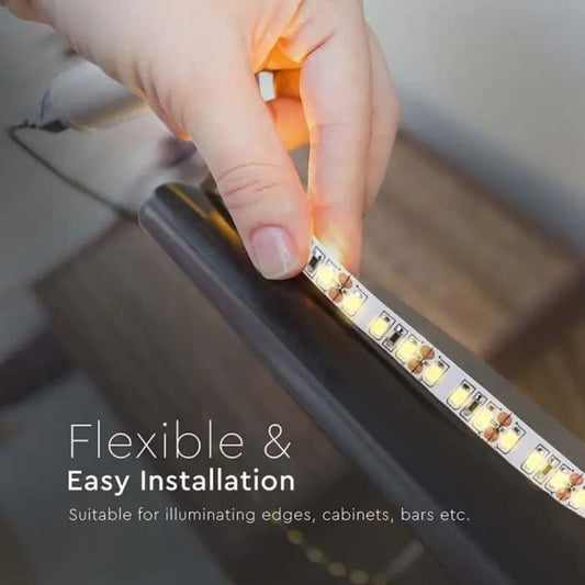 5MT SKU 212596 VT-2835 168 V-TAC Strip LED SMD2835 12W/m 168 LED/m 140LM/W 24V 3000K IP20 10mm