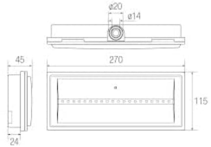 Lampada Emergenza LED sirio IP42 11W 1h  [Classe di efficienza energetica A++] |RELCOSUD|820043