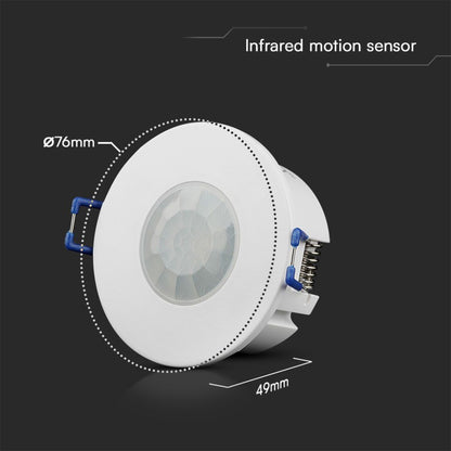 Sensore di Movimento PIR V-TAC 23426 Incasso 360° | Max 600W LED | Garanzia 5 Anni