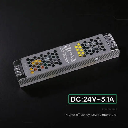 Alimentatore LED V-TAC Slim in Metallo 75W 24V 3.1A – Ultra Piatto IP20