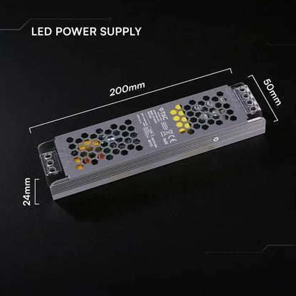 Alimentatore LED V-TAC Slim in Metallo 120W 24V 5A – Ultra Piatto IP20