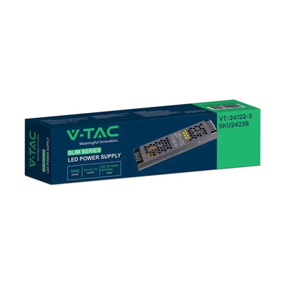 Alimentatore LED V-TAC Slim in Metallo 120W 24V 5A – Ultra Piatto IP20