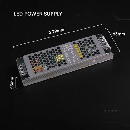 Alimentatore LED V-TAC Slim in Metallo 200W 24V 8.25A – Ultra Piatto IP20