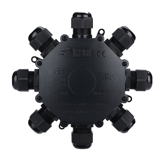 Scatola di Derivazione Stagna IP68 Elmark - 8 Uscite - 450V 24A