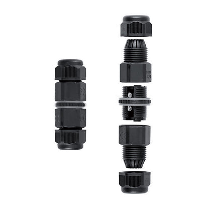 Connettore Lineare Stagno IP68 a 5 Poli (fino a 2.5mm²) – Giunto Impermeabile per Sistemi Trifase e DALI