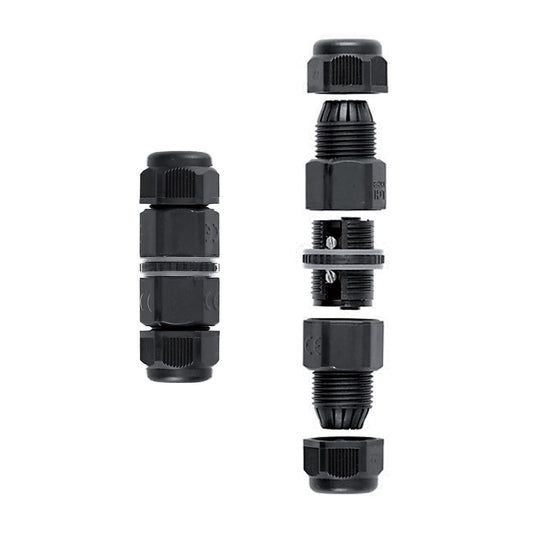 Connettore Lineare Stagno IP68 a 5 Poli (fino a 2.5mm²) – Giunto Impermeabile per Sistemi Trifase e DALI