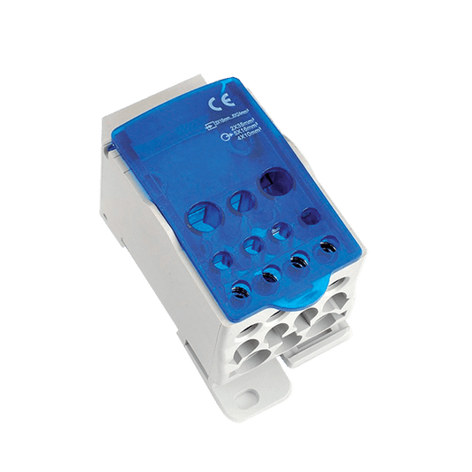 Morsettiera di Distribuzione Unipolare 160A – Ripartitore di Potenza Professionale per Guida DIN