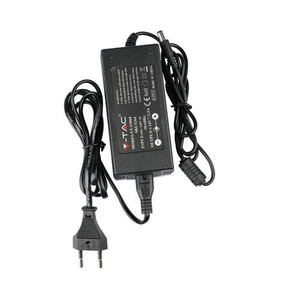 V-TAC VT-25060 Alimentatore in Plastica 60W 24V 25A Plug&Play con Jack 2,1 Colore Nero IP44 - SKU 3264