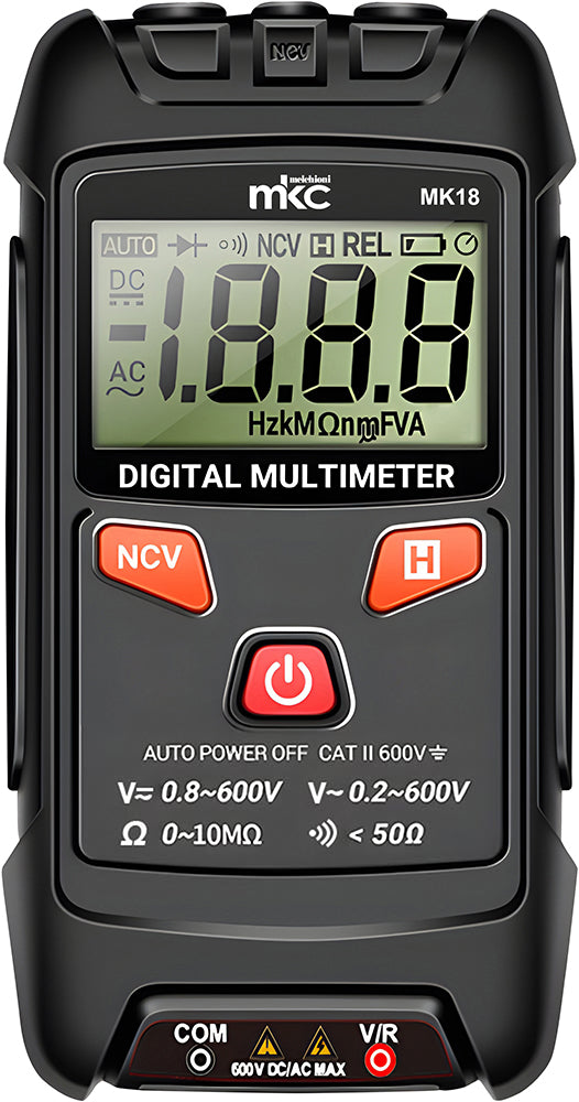 Multimetro Digitale Tascabile AC/DC 600V con NCV - Melchioni MK18