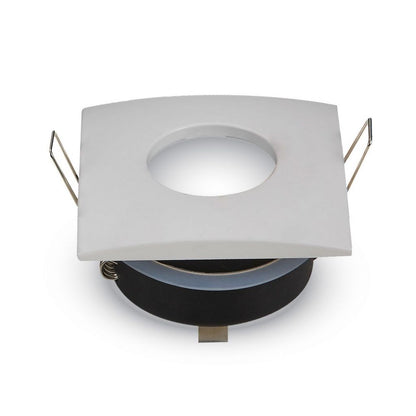 Portafaretto LED da Incasso Quadrato Fisso Bianco GU10/GU5.3 IP54 - V-Tac VT-787SQ 3615