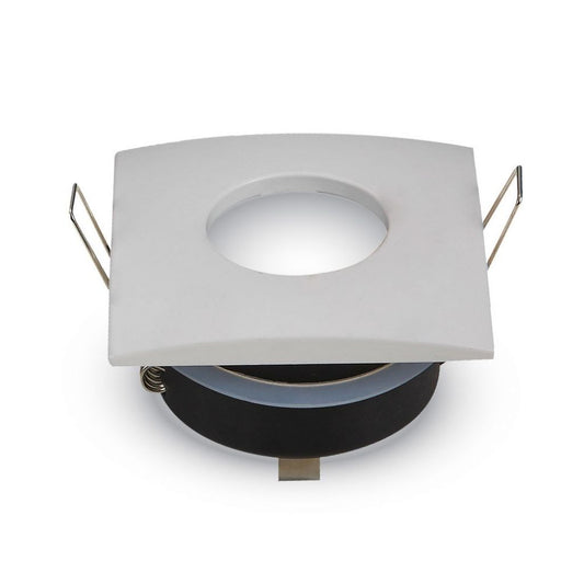 Portafaretto LED da Incasso Quadrato Fisso Bianco GU10/GU5.3 IP54 - V-Tac VT-787SQ 3615