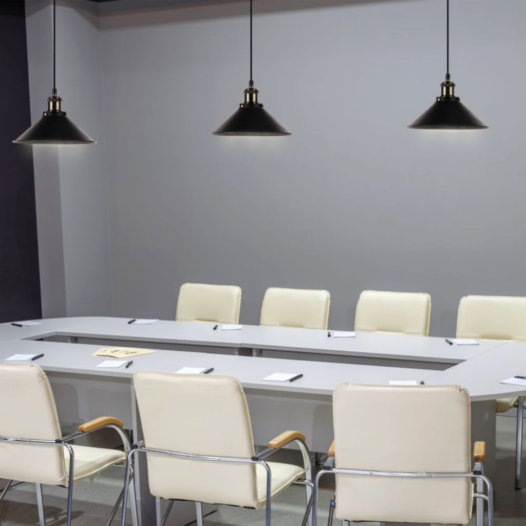 Lampadario a Campana LED V-TAC - Sospensione in Metallo Nero Opaco per Lampadine E27