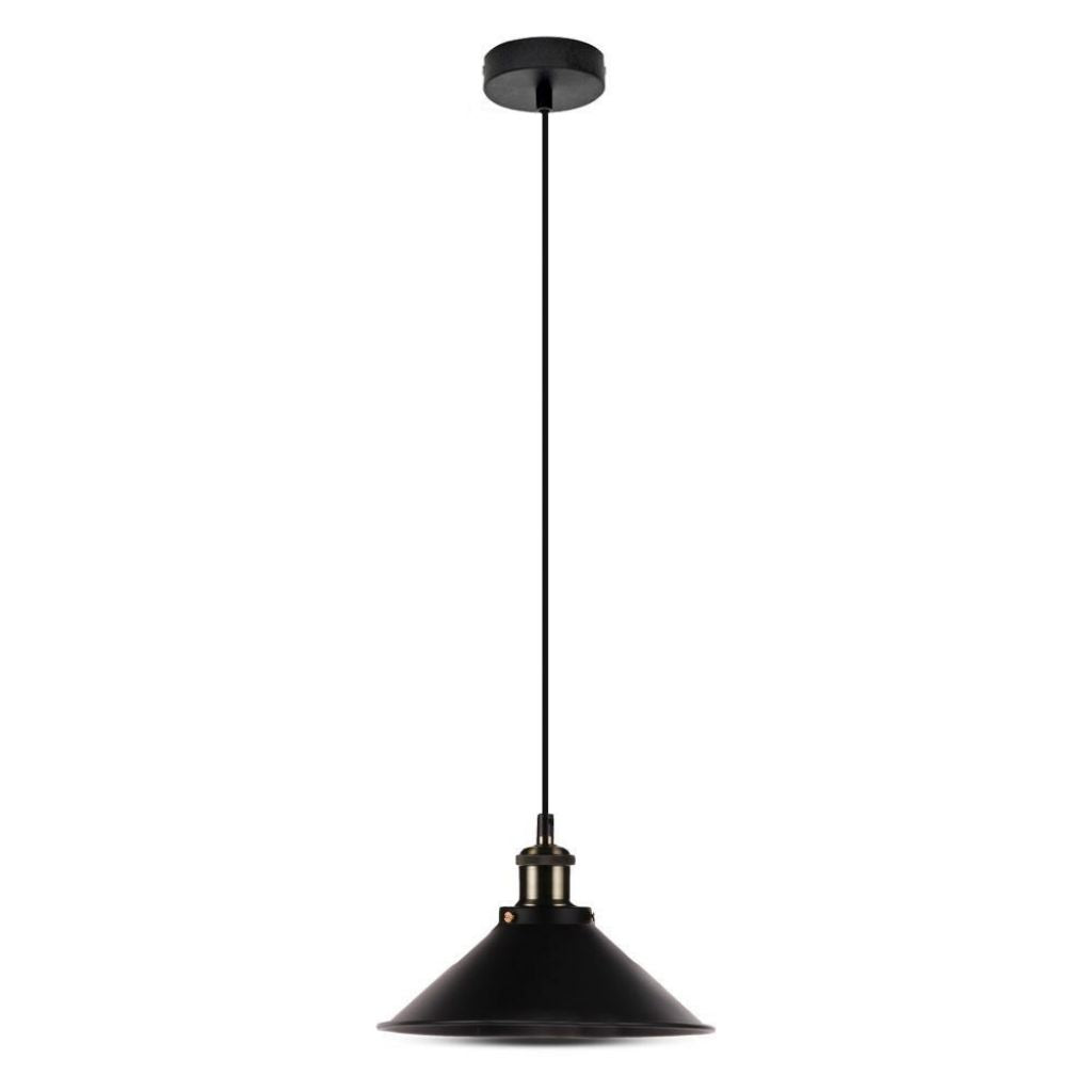 Lampadario a Campana LED V-TAC - Sospensione in Metallo Nero Opaco per Lampadine E27