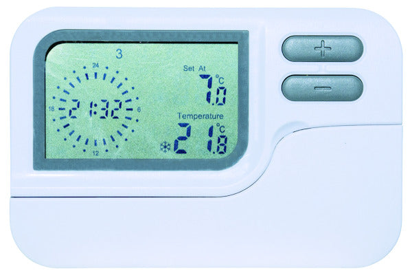life CRONOTERMOSTATO DIGITALE, settimanale appoggio parete CON SPORTELLINO, Carico 6A, a batteria