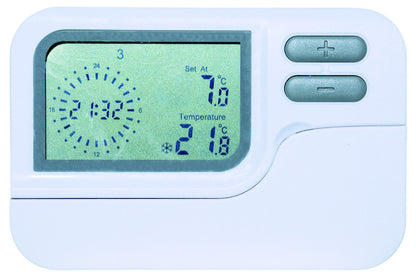 life CRONOTERMOSTATO DIGITALE, settimanale appoggio parete CON SPORTELLINO, Carico 6A, a batteria