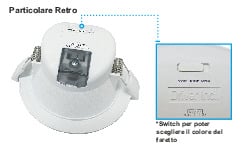 Faretto LED Incasso Dimmerabile 9W Tri-Color Life (Foro Ø 90-102mm)