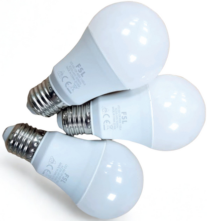 Kit 3 Lampadine LED FSL E27 12W Goccia A60 - Luce Calda 3000K