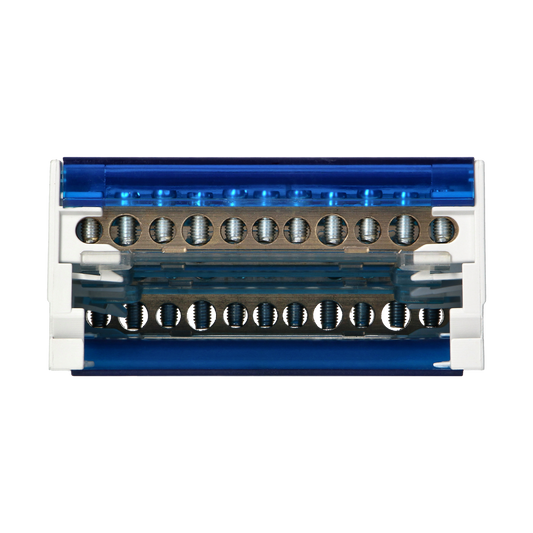 Ripartitore di Distribuzione Quadripolare 11 Fori | Morsettiera Professionale OR-LZ-8202/11
